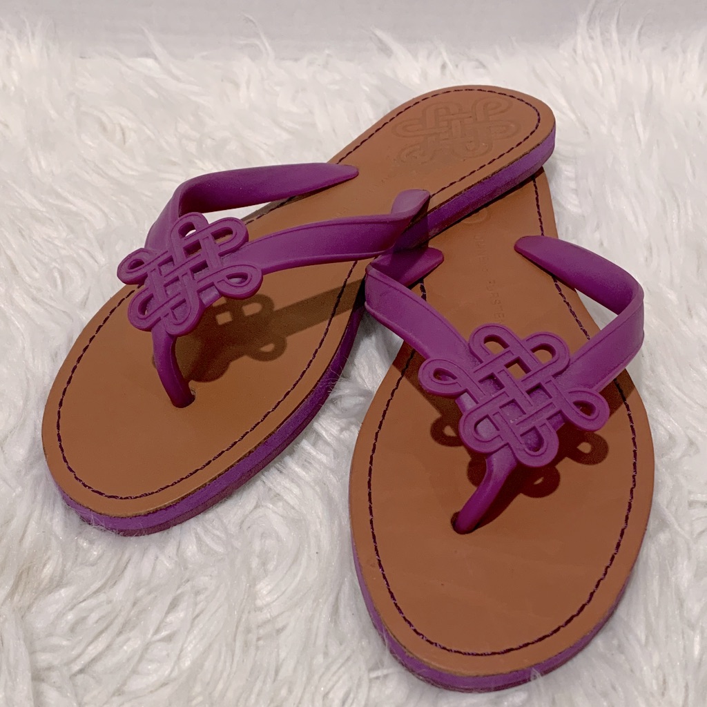 Diane Von Furstenberg Purple Flip Flop Sandals
